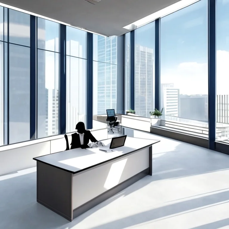 Team meeting at Avantris office overlooking Dubai skyline